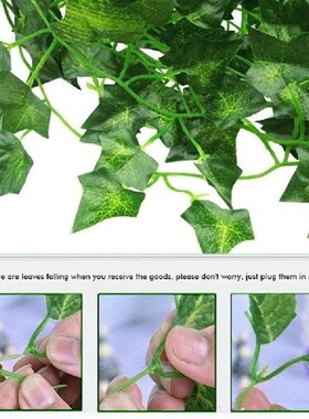 极速12 cPak Tanaman Ivy Buatan Hijau Tanaman Rambat Gantung