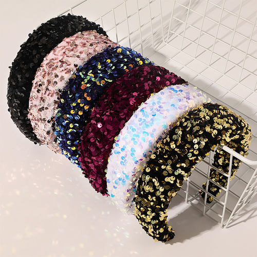新品Fashion Full mSequin  Hair Accessories Hairbands Sparkly