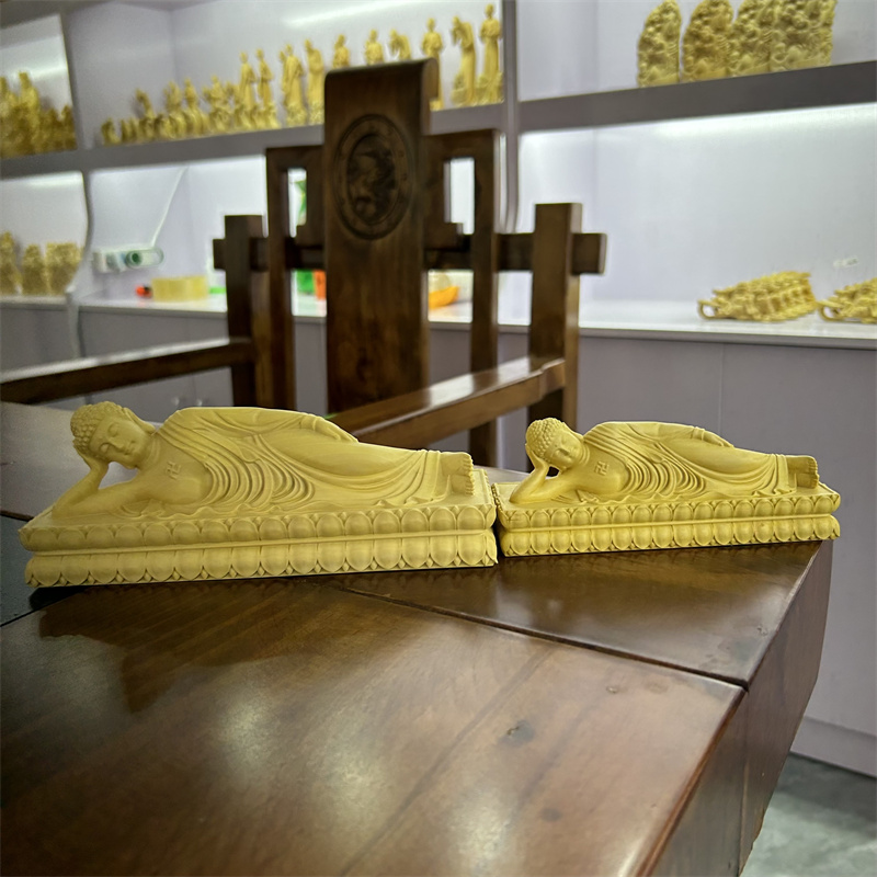 极速黄杨木雕刻大日如来佛祖像阿弥陀佛释迦牟P尼卧佛像办公桌面