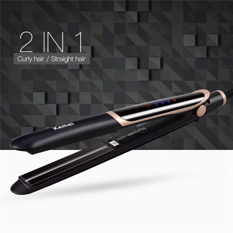 新品New 2-in-1 Professional-Quality Flat iron hair StrZaight