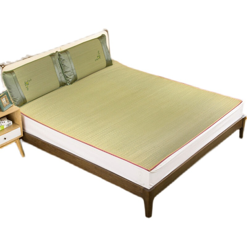 极速草席夏季1.5米1.8s双人床垫1.2软席子学生宿舍天然蔺草f编折