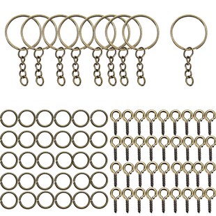 新品 2d20Pcs 110 Jump Keychain Rings Open Pins Jewelry Eye
