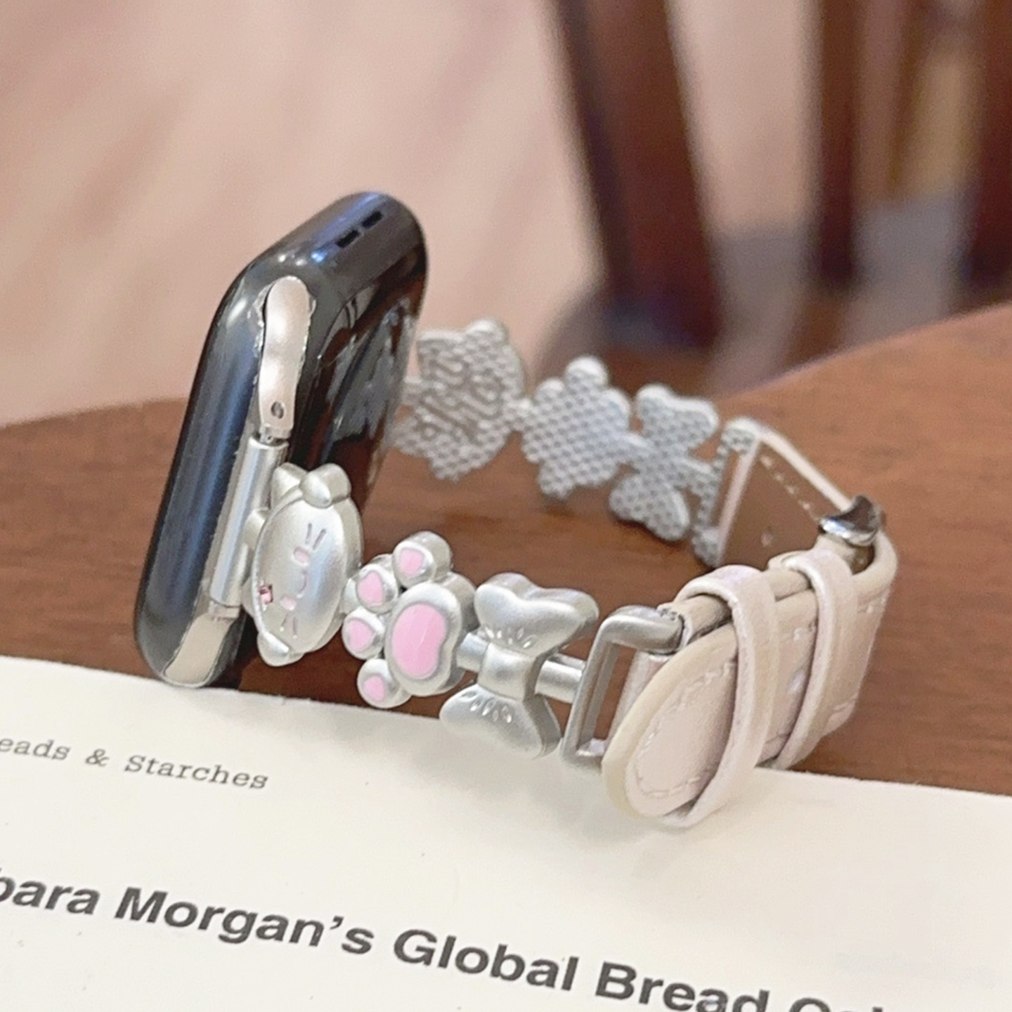 壳里斯iwatch表带S11音乐猫咪金属皮革牛仔细款S9适用S10苹果applewatch华为GT6手表FIT4红米5小米9pro高级感