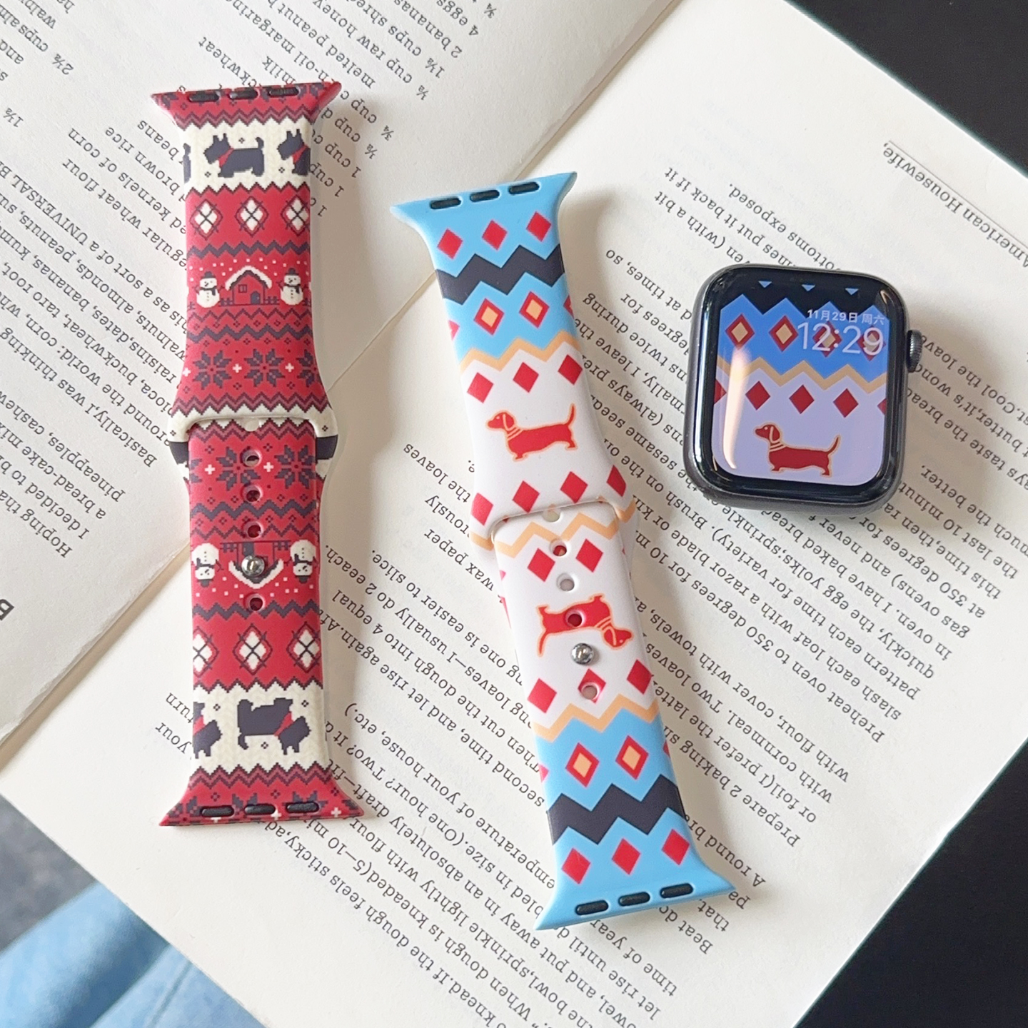 适用iwatch表带S11圣诞硅胶