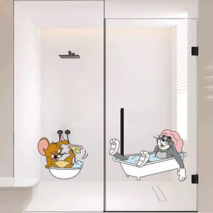 玻璃贴纸高级感透光不透明趣味装饰门贴膜静电贴卫生间浴室门贴画