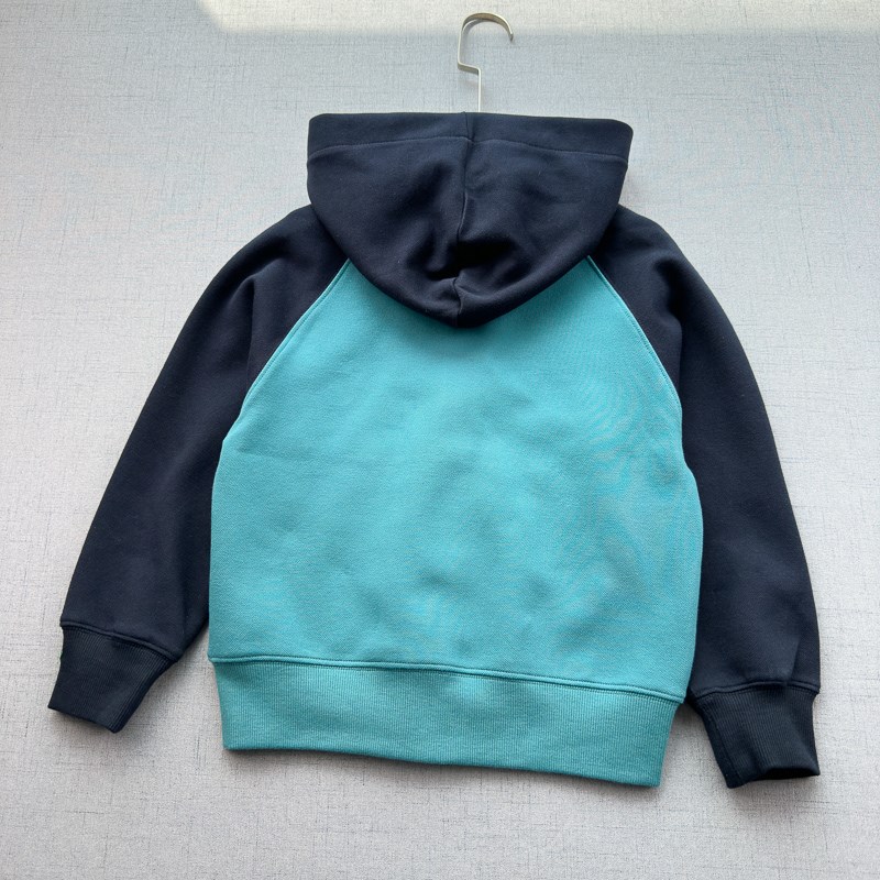 拉链卫衣~出口品质~110-160男童秋装新品 棉涤针织连帽外套N