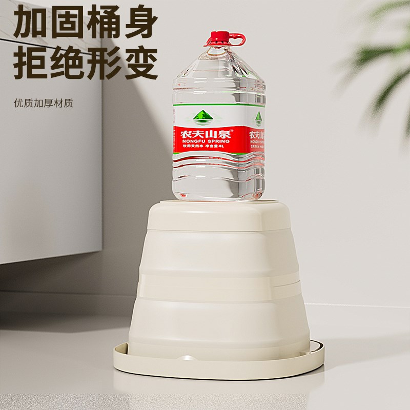 可折叠水桶便携式车用钓鱼桶旅行家用塑料桶车载户外加厚小洗车桶