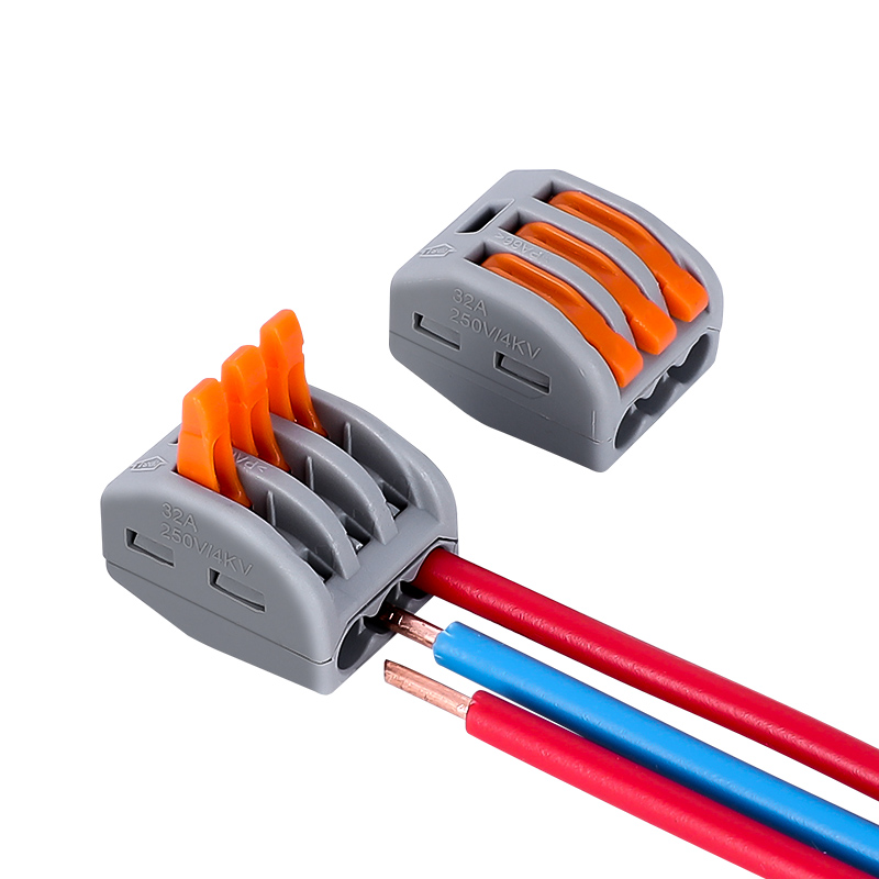 PCT-213三孔多功能电线连接器快速接头接线端子 软硬线并联100只