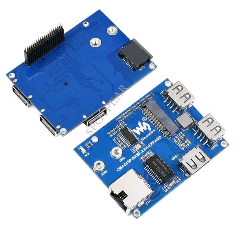 树莓派CM4 2.8英寸MIPI 电容触摸屏扩展板 小巧千兆网口4路USB2.0