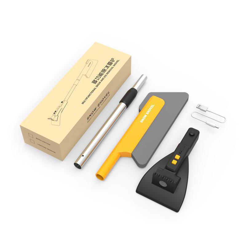 汽车除雪铲多功能刮雪铲LED带灯EVA海绵雪铲可拆卸伸缩除雪刮霜板