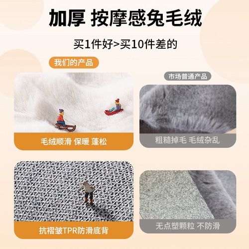 地毯卧室床边毯2024新款高级感客厅沙发茶几房间床尾飘窗毛绒地垫