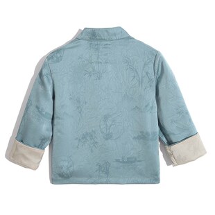 春季薄款新中式国风童装儿童上衣男童唐装女童汉服宝宝周岁礼服