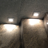 led防水人体感应地脚灯嵌入式 庭院墙角台阶室内外户外楼梯智能灯