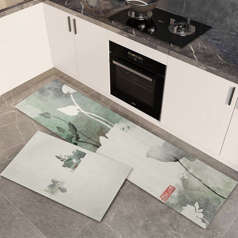 新中式厨房地垫吸水吸油硅藻泥脚垫可擦免洗耐脏防滑垫浴室门垫,居家布艺,厨房地垫,淘宝优惠券,粉丝福利购,淘宝优惠卷