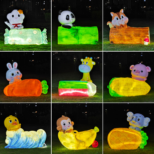 户外卡通动物座椅雕塑玻璃纤维公园林幼儿园步行街坐凳商场装饰摆