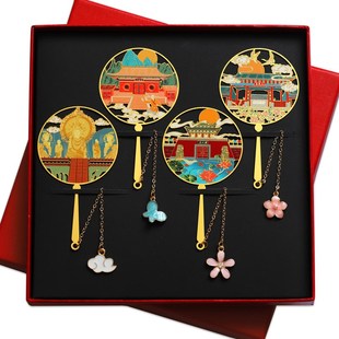 河南特色景点书签龙门石窟开封府万岁山金属文创学生用伴读纪念品