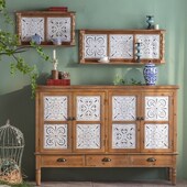 波西米亚柜子 饰实木入户储物柜法式 美式 乡村复古做旧玄关柜斗柜装