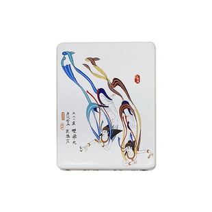 敦煌九色鹿双面化妆镜便携小镜子可爱随身美容平镜小圆镜旅游纪念