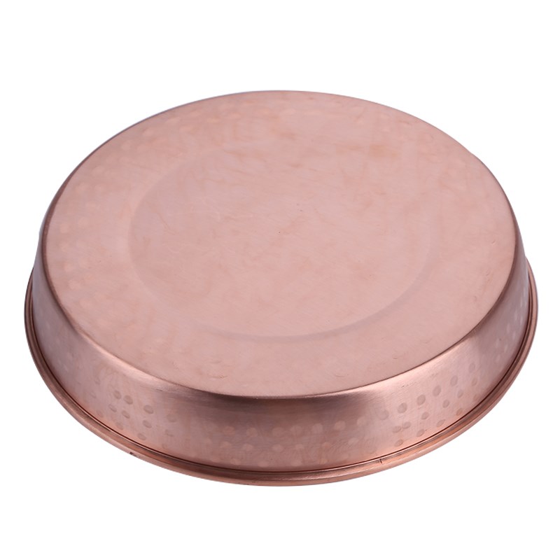 纯铜盘铜糕盘铜盆纯铜年糕盘铜汤盘铜托盘铜餐具铜器 蒸鸡铜盘子