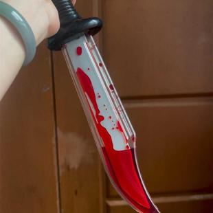 万圣节流血刀cos恐怖影视拍戏道具兵器留血刺刀血刀尖刀话剧舞台