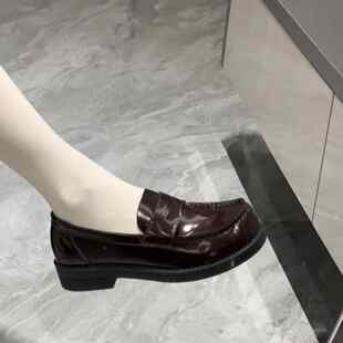 果酱猫jk制服鞋方学生增高可爱圆头日系黑色女4900原创基础款中跟