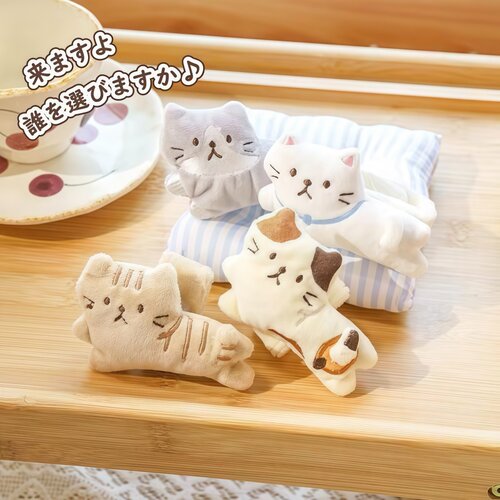 可爱猫咪魔术贴挂件毛绒公仔挂饰