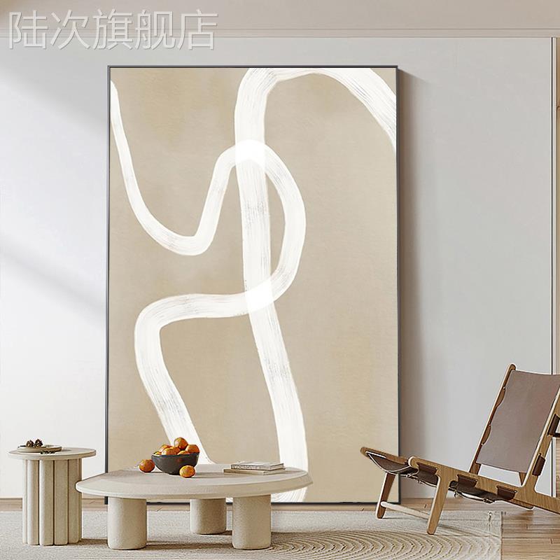 线条抽象人物装饰画侘寂风现代北欧简约高级感客厅沙发背景墙挂画图片