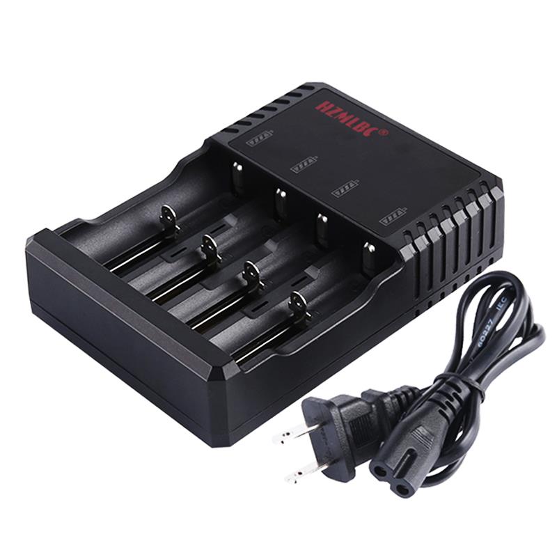 26650强光手电筒通用型正品18650锂电池四槽多功能充电器智能快充