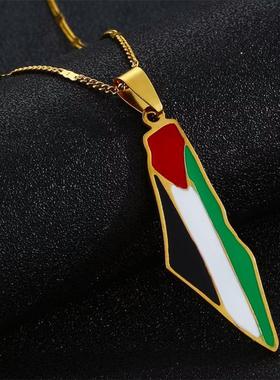 巴勒斯坦吊坠自由钛钢地