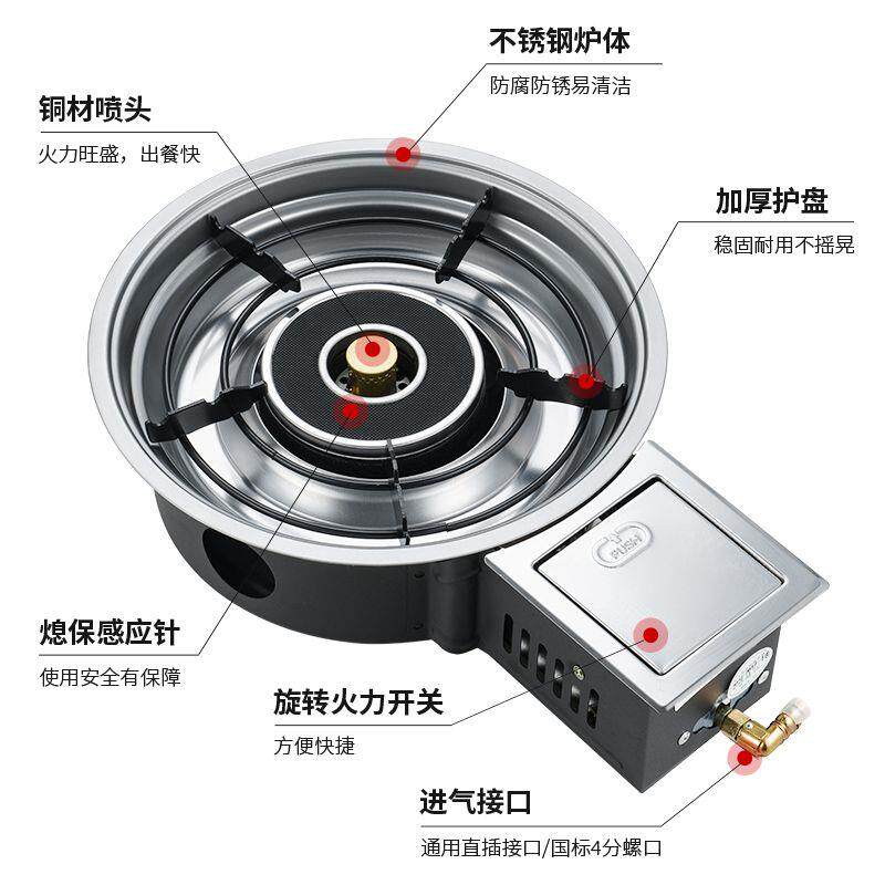 商用韩式火锅炉嵌入式135