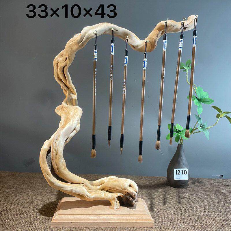 简约飘逸根雕毛笔架笔挂