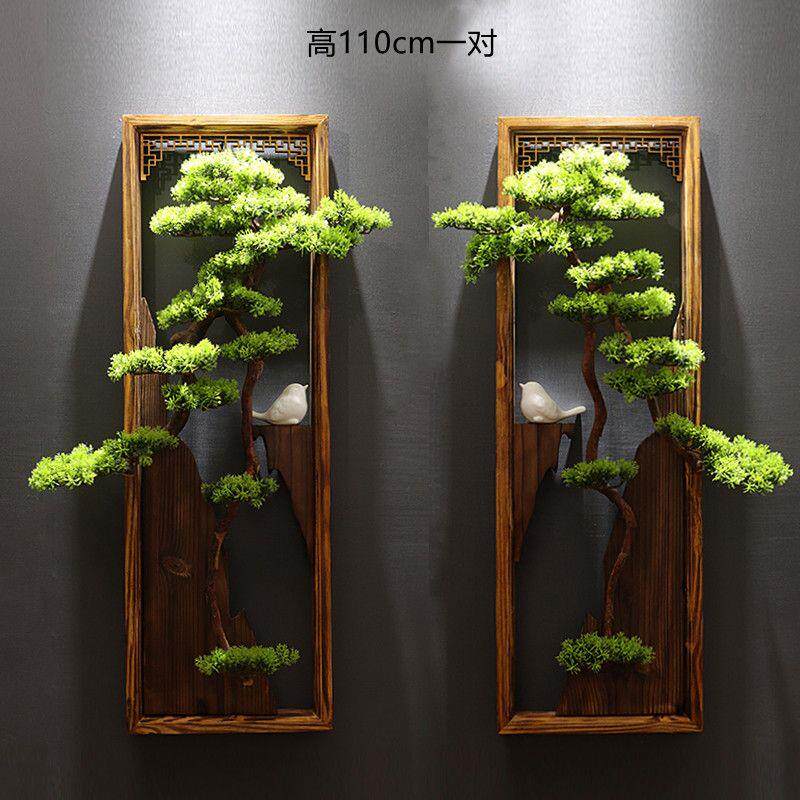 新中式木框挂件茶室客厅