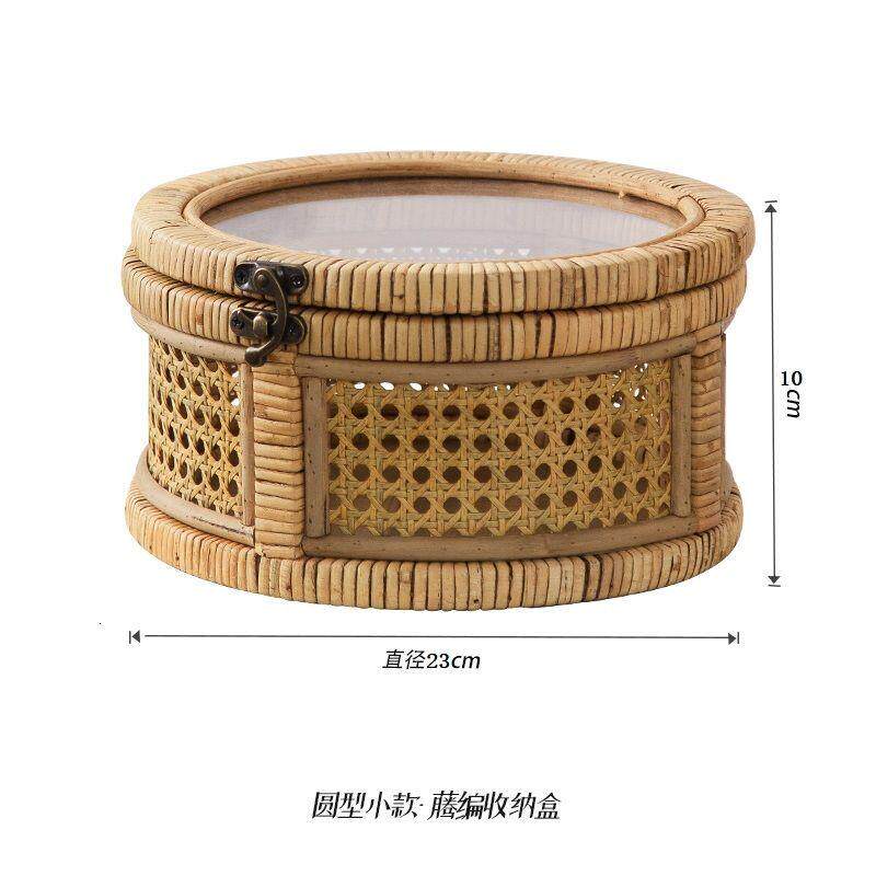 藤编收纳盒茶叶化妆品杂
