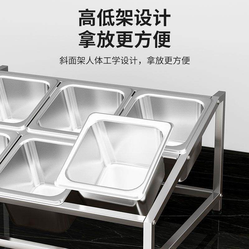 1/6不锈钢斜面份数盆奶茶