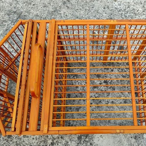 画眉鸟手工公笼可折叠收缩家用攻笼斗鸟笼打架笼洗澡笼竹制包邮