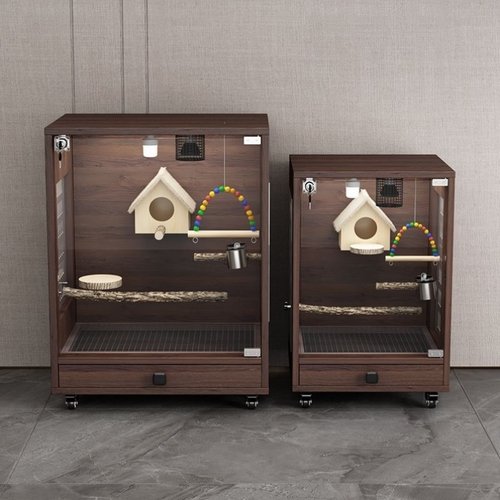 鹦鹉木质鸟笼子智能恒温中大号繁殖箱牡丹玄风八哥家用豪华大别墅