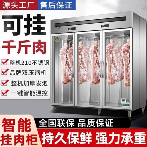 挂肉柜商用猪牛羊肉排酸保鲜柜大冷冻柜双杆立式冷藏展示柜