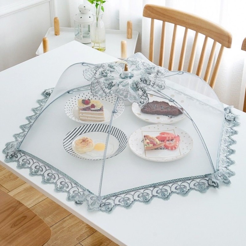 餐桌菜罩防尘罩遮挡菜罩饭盖菜罩家用厨房可折叠桌盖菜罩伞新款