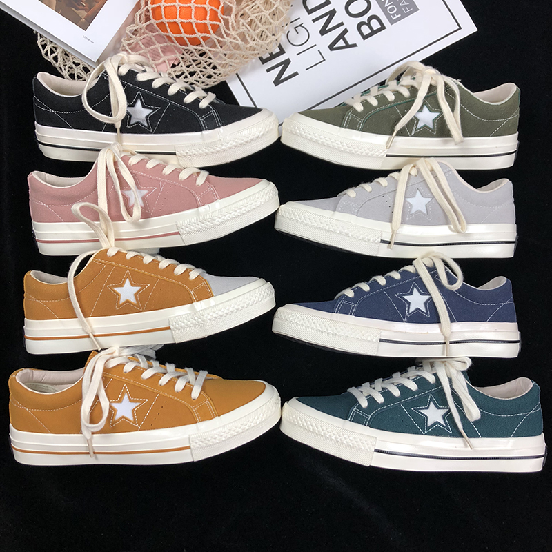 星星帆布鞋女原宿百搭春季新款