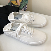 透气小白鞋 白色后跟可踩帆布鞋 2026新款 百搭一脚蹬懒人鞋 女 女韩版