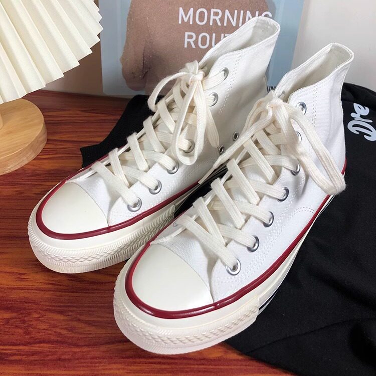 万年款1970s白色高帮帆布鞋女ins潮流百搭女鞋2026春新款休闲板鞋