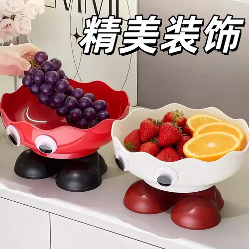 可爱卡通大眼水果盘沥水篮