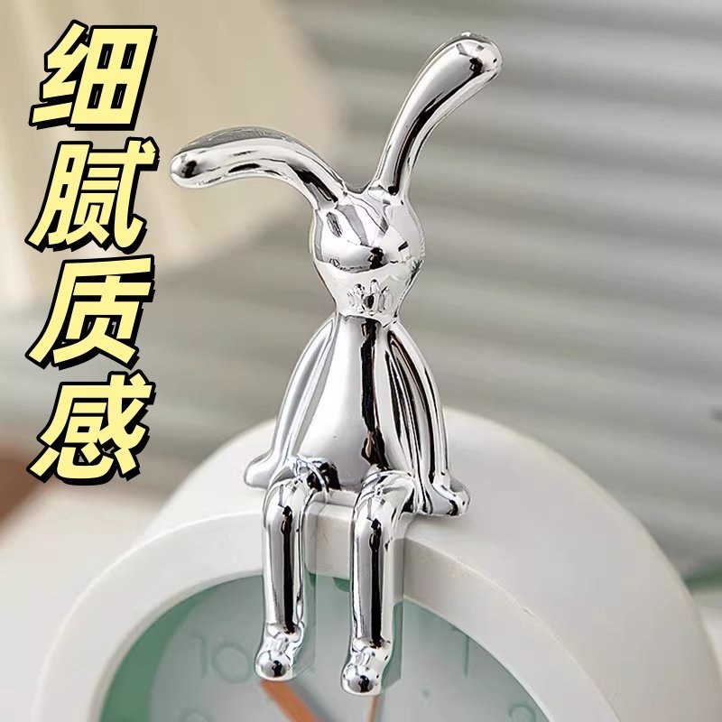 工艺品抽象轻奢3D立体金属兔子桌面摆件创意电镀工艺装饰品,家居饰品,桌面摆件,淘宝优惠券,粉丝福利购,淘宝优惠卷