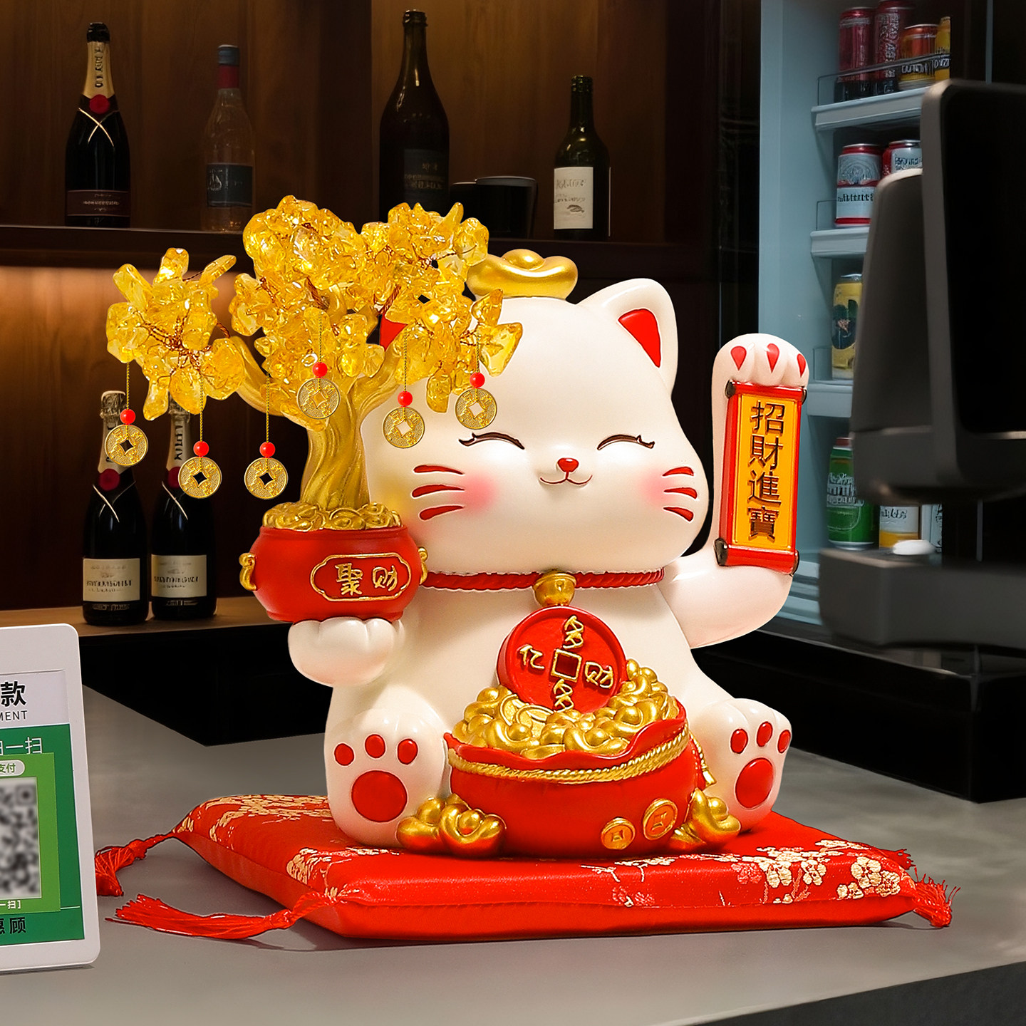 发财树招财猫装饰品摆件开业礼物