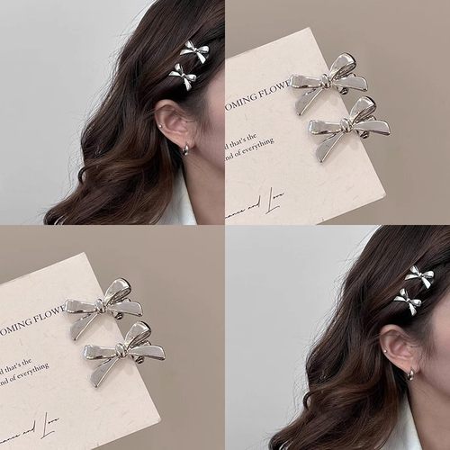 蝴蝶结发夹甜酷少女风鸭嘴夹气质百搭发卡侧边小夹子2025新款发饰