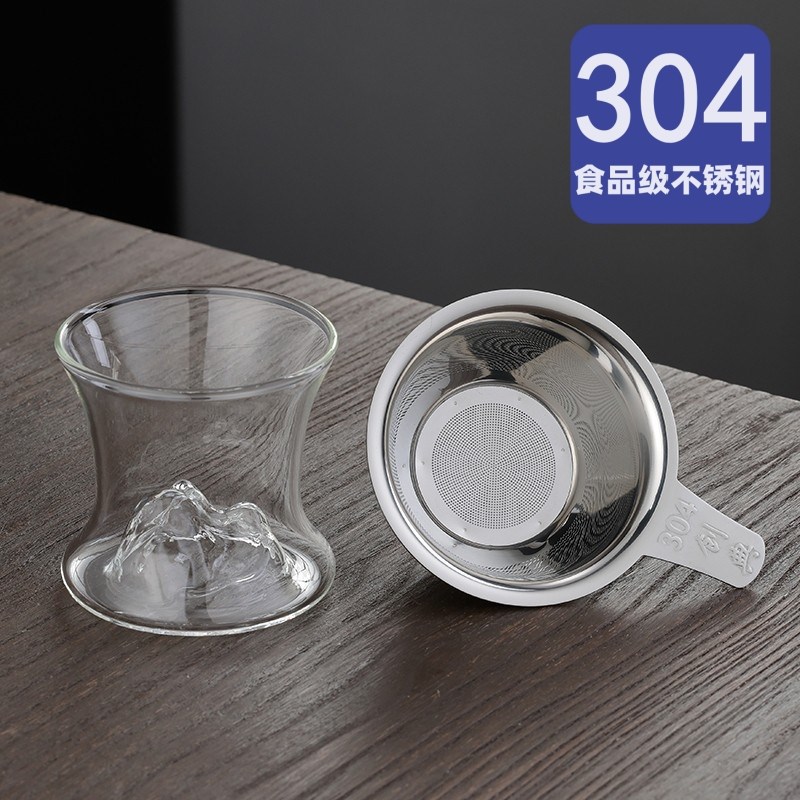 茶漏网茶滤304不锈钢茶漏公道杯分茶器茶叶过滤网功夫茶具零配件