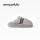 防滑毛毛拖鞋 amazelulu棉拖鞋 女冬外穿厚底一脚蹬包头拖2025新款