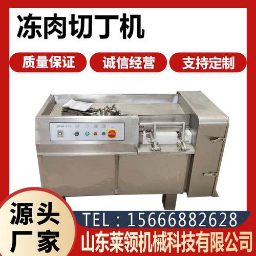 全自动鲜肉冻肉切丁机 商用微冻肉切丁设备 多功能肉制品切割设备