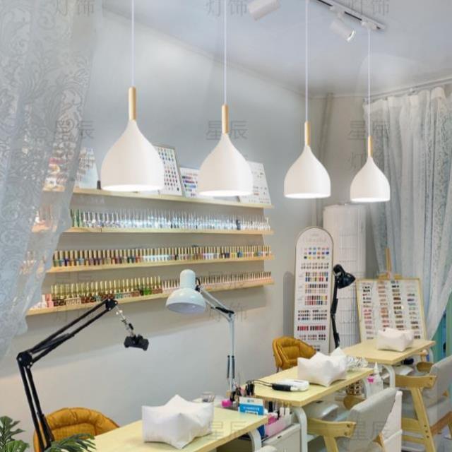 超亮美甲吊灯餐饮服装吧台美发咖啡奶茶店灯具简约店铺商用轨道灯