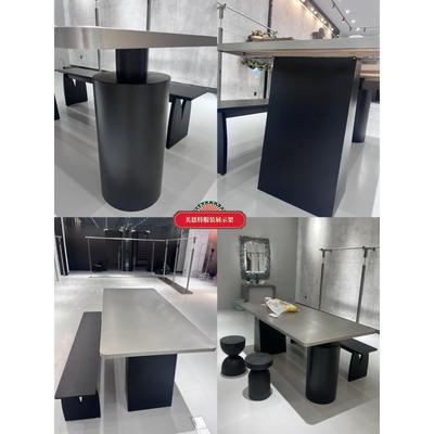 定制服装店中岛展示台工业风流水台中间摆放不锈钢陈列道具饰品